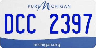 MI license plate DCC2397