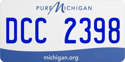 MI license plate DCC2398