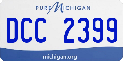 MI license plate DCC2399