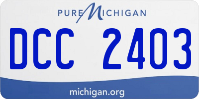 MI license plate DCC2403