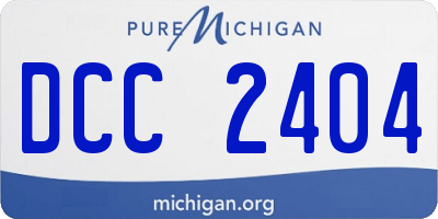 MI license plate DCC2404