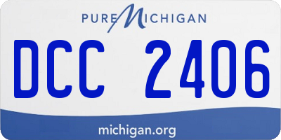 MI license plate DCC2406
