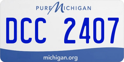 MI license plate DCC2407