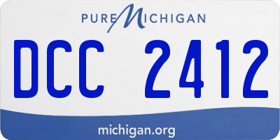 MI license plate DCC2412
