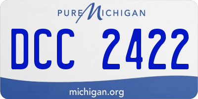 MI license plate DCC2422
