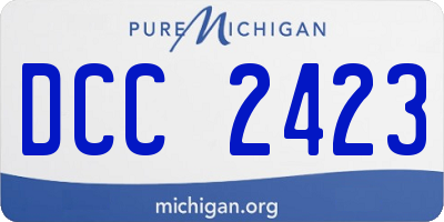 MI license plate DCC2423