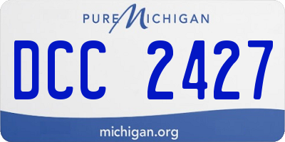 MI license plate DCC2427