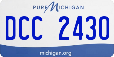 MI license plate DCC2430