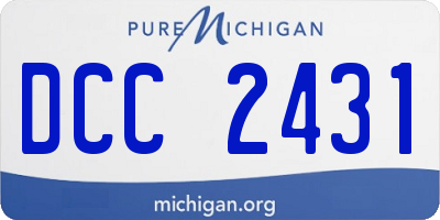 MI license plate DCC2431