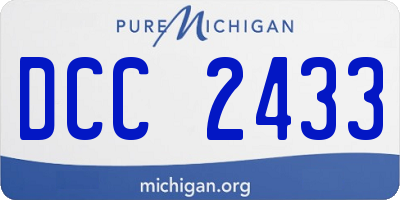 MI license plate DCC2433