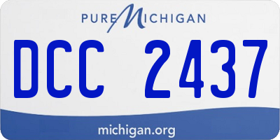 MI license plate DCC2437