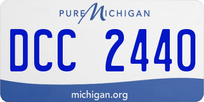 MI license plate DCC2440