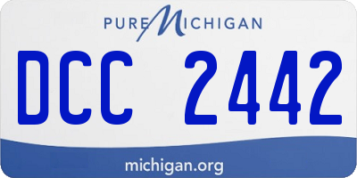 MI license plate DCC2442
