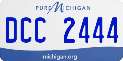 MI license plate DCC2444