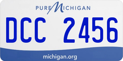 MI license plate DCC2456