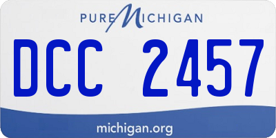 MI license plate DCC2457
