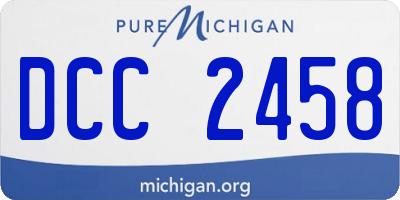 MI license plate DCC2458