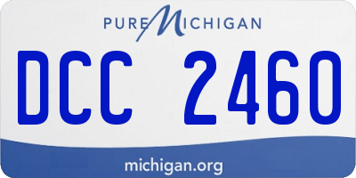 MI license plate DCC2460