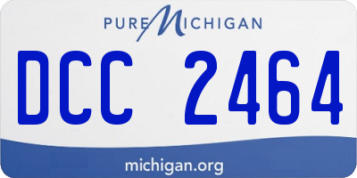 MI license plate DCC2464