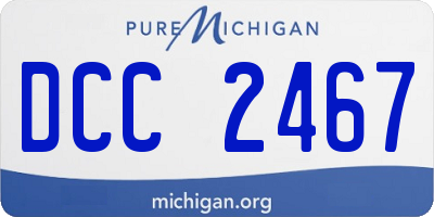 MI license plate DCC2467