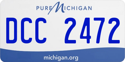 MI license plate DCC2472
