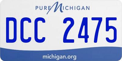 MI license plate DCC2475