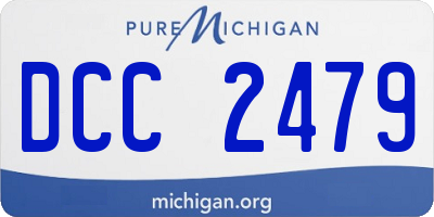 MI license plate DCC2479