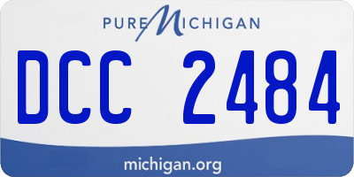 MI license plate DCC2484