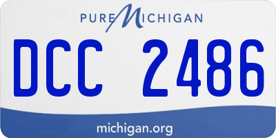 MI license plate DCC2486