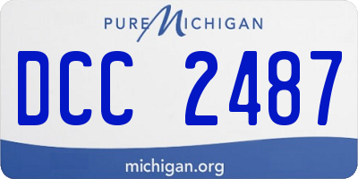 MI license plate DCC2487