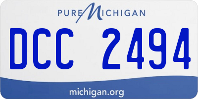 MI license plate DCC2494