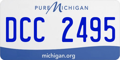 MI license plate DCC2495