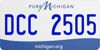 MI license plate DCC2505