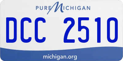 MI license plate DCC2510