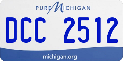 MI license plate DCC2512