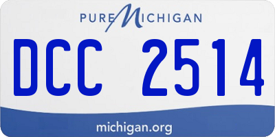 MI license plate DCC2514