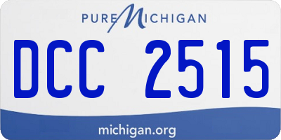MI license plate DCC2515