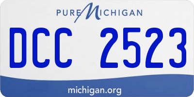 MI license plate DCC2523