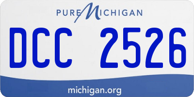MI license plate DCC2526