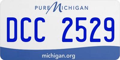 MI license plate DCC2529
