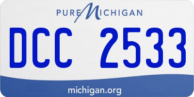 MI license plate DCC2533