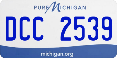 MI license plate DCC2539