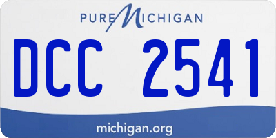 MI license plate DCC2541