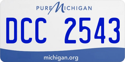 MI license plate DCC2543