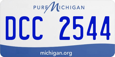 MI license plate DCC2544