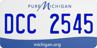 MI license plate DCC2545