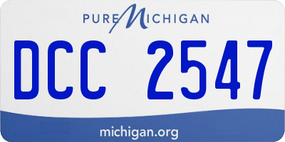 MI license plate DCC2547