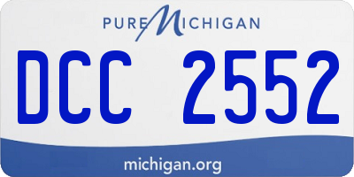 MI license plate DCC2552