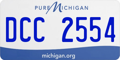 MI license plate DCC2554
