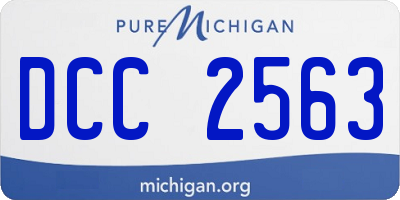 MI license plate DCC2563